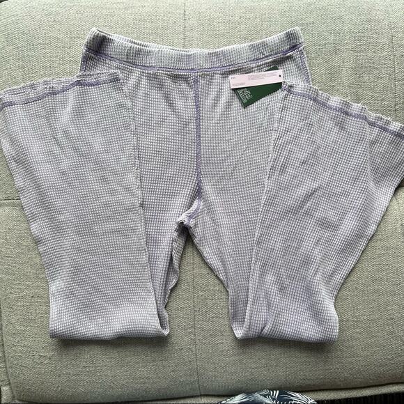 NWT Wild Fable Waffle Knit Thermal Boho Flare Leg Pants Legging Purple XXL - Picture 9 of 11